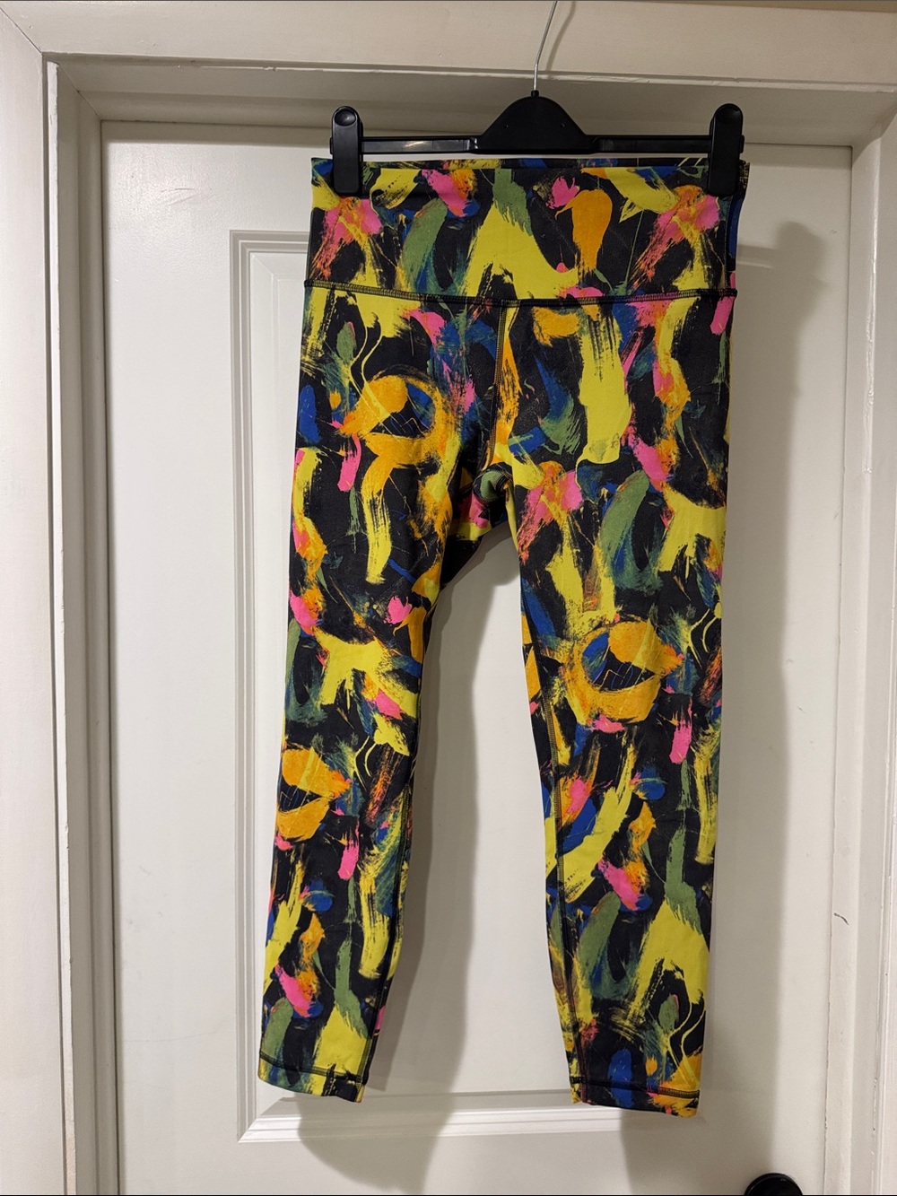 lululemon athletica Neon Abstract Print Leggings - Yellow Multi